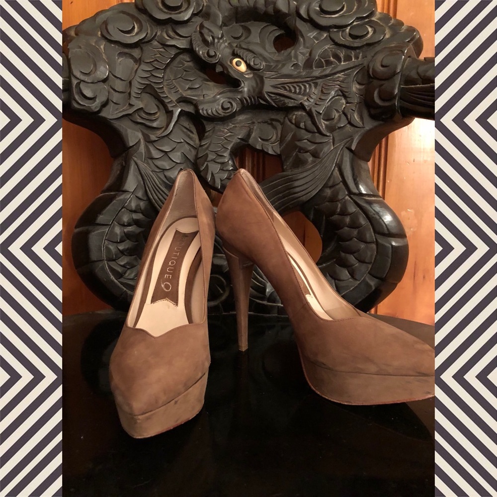 Boutique 9: 5” leather platform heels size 6
